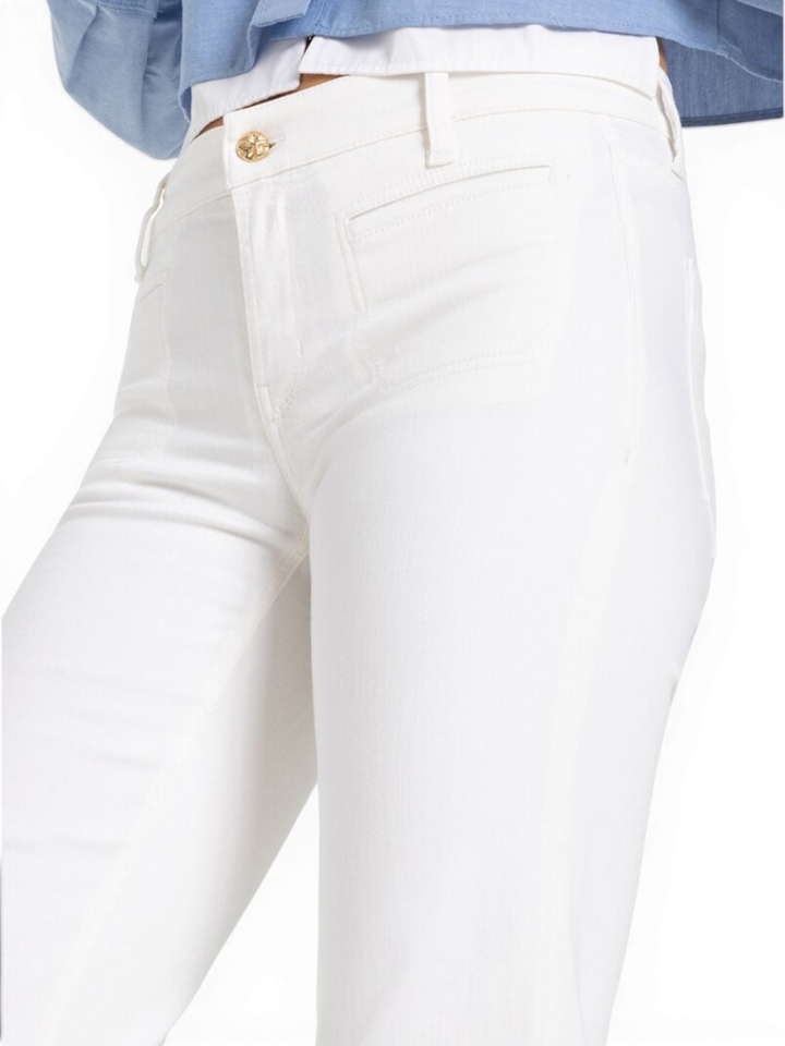 Pure white stone straight jeans Cambio 