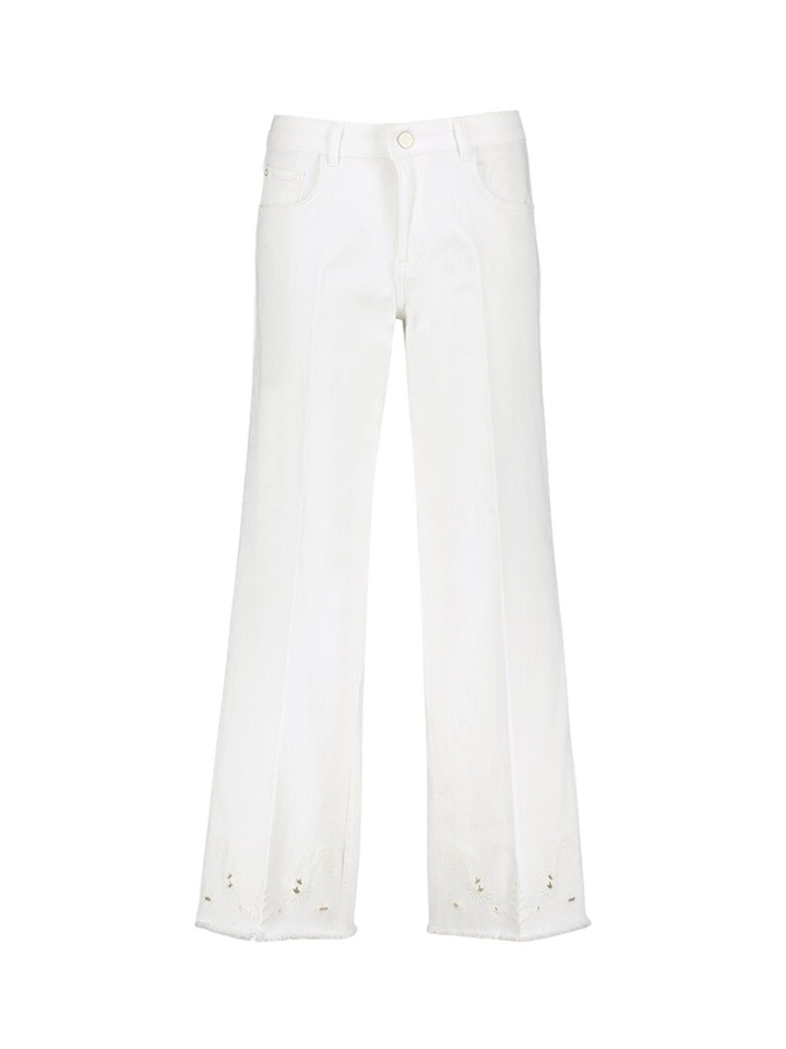 Witte jeans met detail onderaan Mira Ajour Para Mi