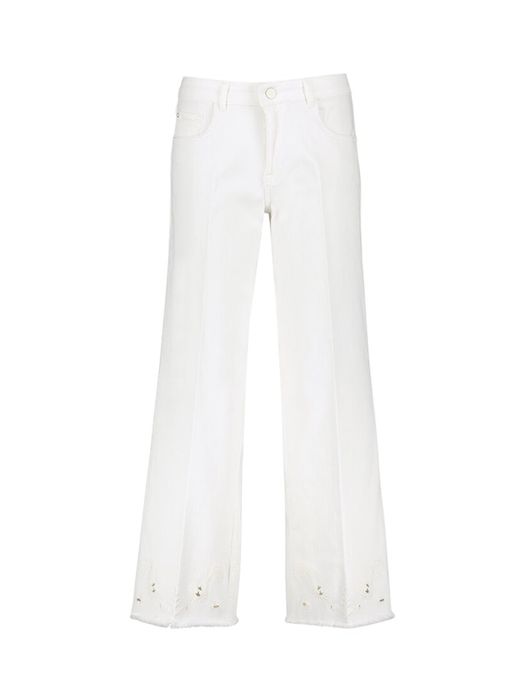 Witte jeans met detail onderaan Mira Ajour Para Mi