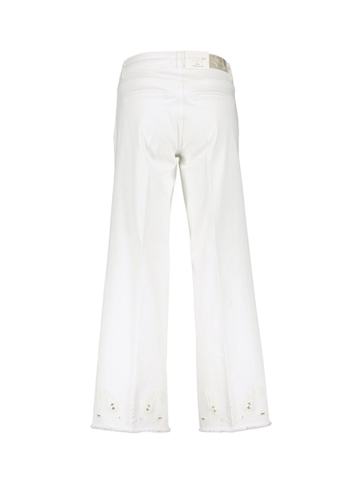 Witte jeans met detail onderaan Mira Ajour Para Mi
