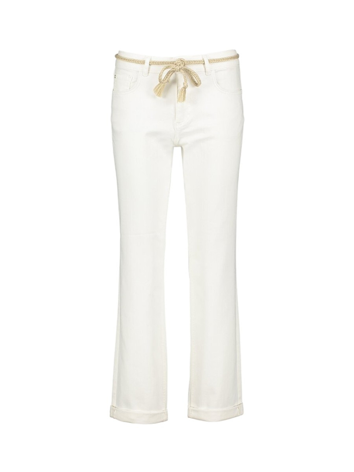 Witte broek loose fit met hoge taille  color bobby denim Para Mi