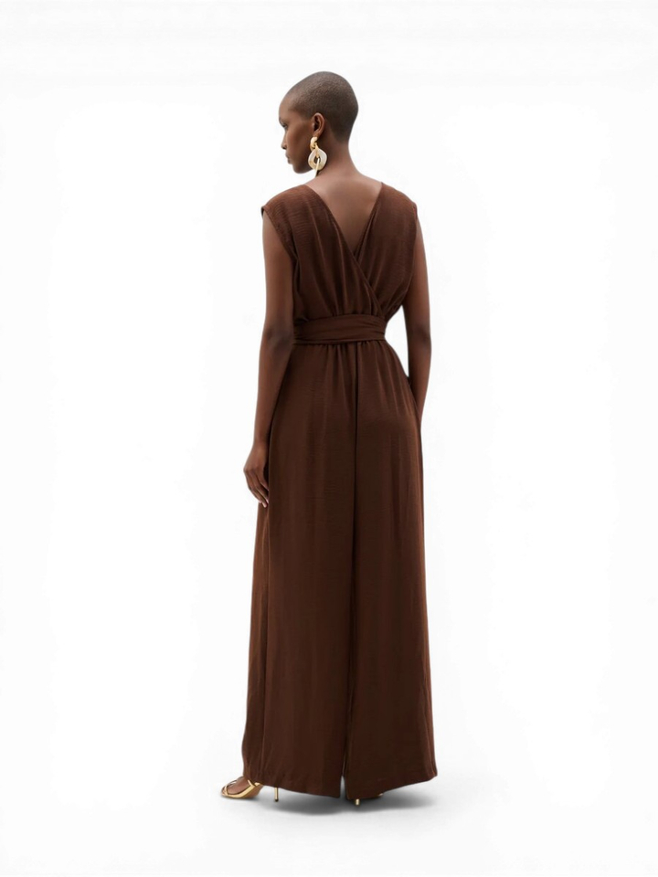 Bruine soepelvallende jumpsuit Joseph Ribkoff