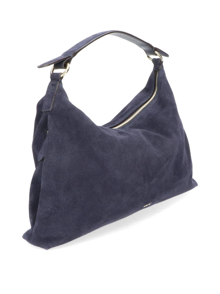Donkerblauwe lederen handtas Abro