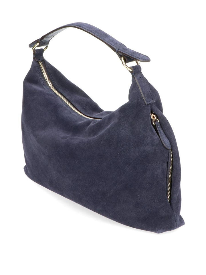 Donkerblauwe lederen handtas Abro