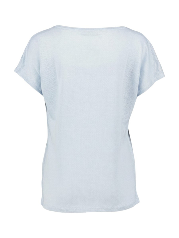 Lichtblauwe linnen T-shirt Riani 