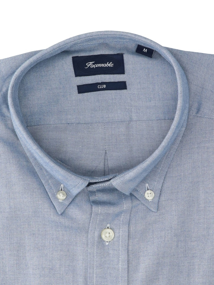 Blauw hemd met lange mouwen Faconnable