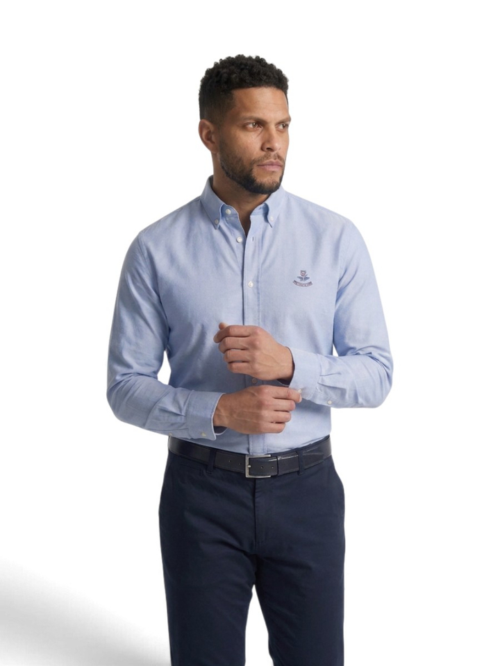 Blauw hemd met lange mouwen Faconnable