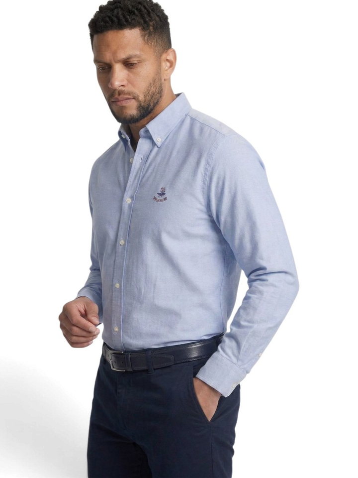 Blauw hemd met lange mouwen Faconnable