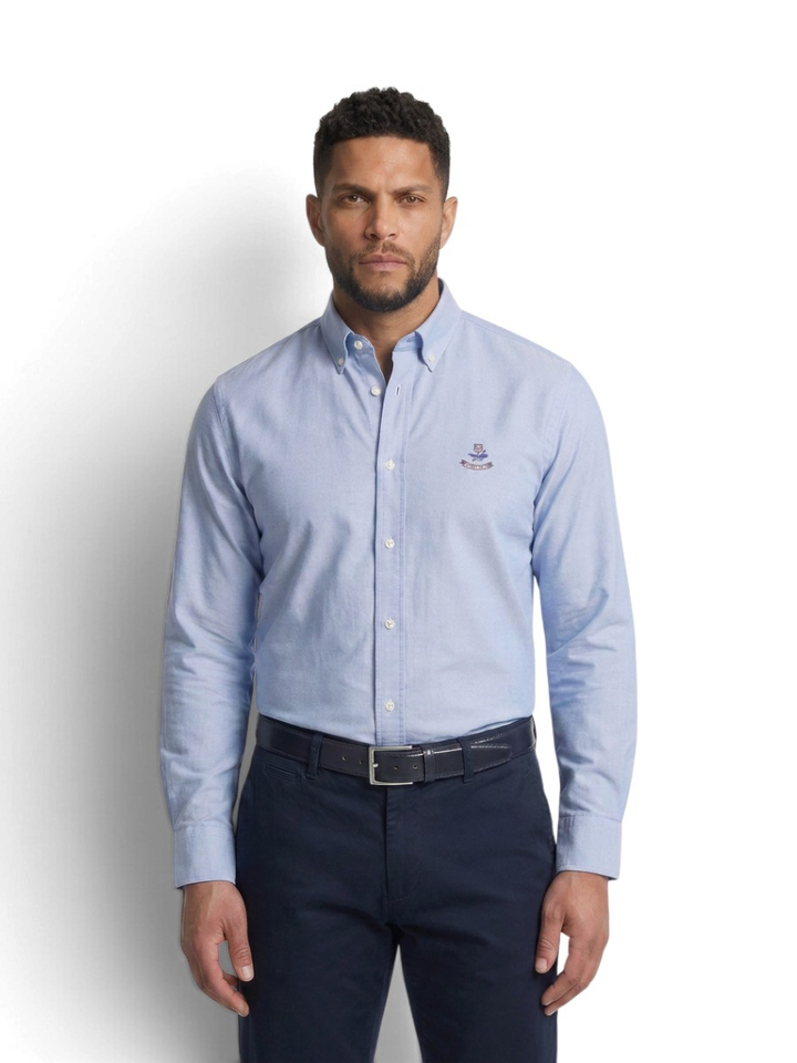 Blauw hemd met lange mouwen Faconnable