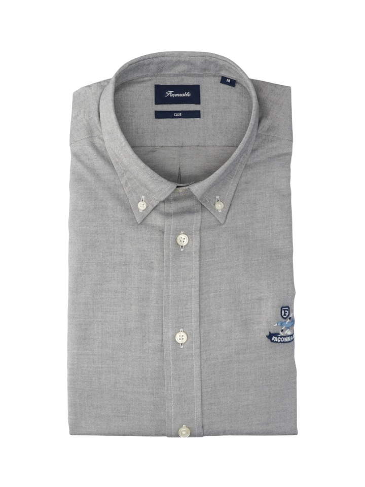 Grijs hemd (regular fit) Faconnable