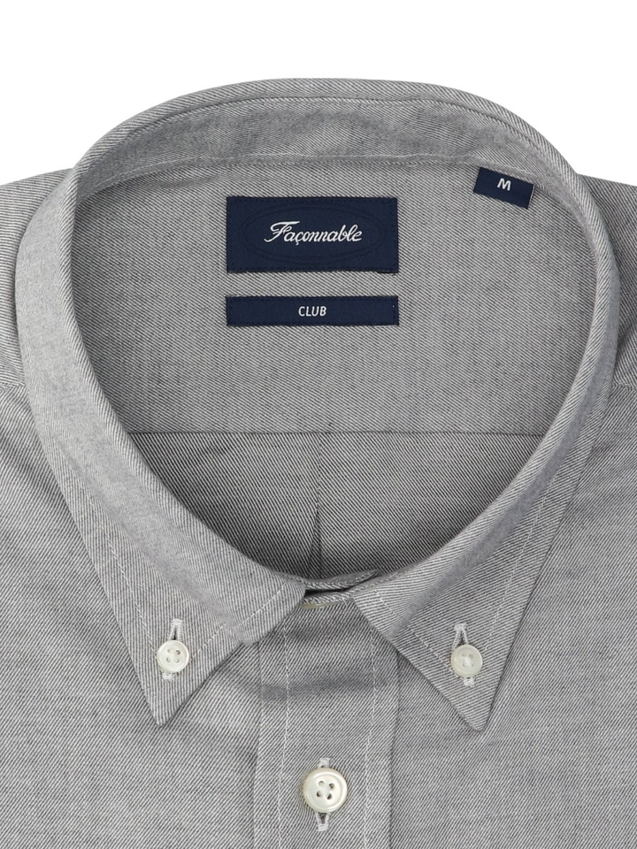 Grijs hemd (regular fit) Faconnable