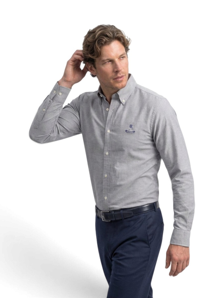 Grijs hemd (regular fit) Faconnable