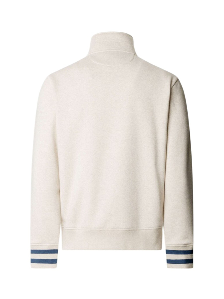 Beige sweatshirt met halflange ritssluiting Facconable
