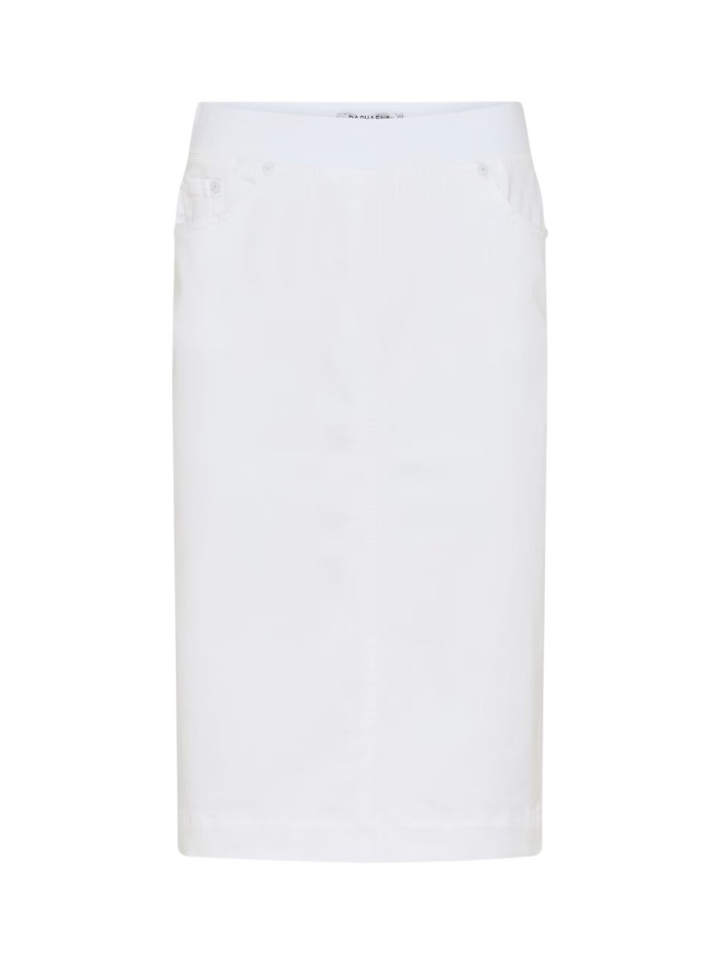 Witte rok met elastiek en split Pamina Raphaela 