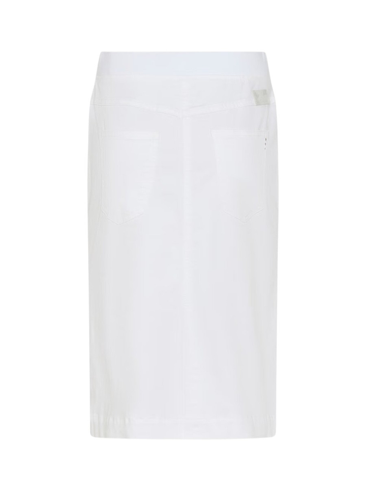 Witte rok met elastiek en split Pamina Raphaela 