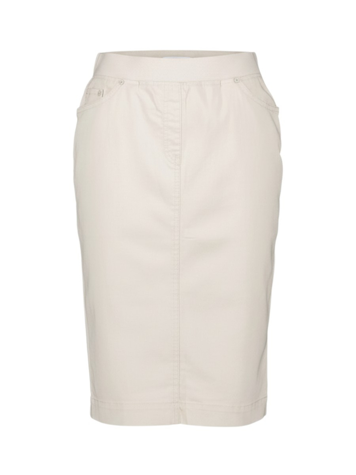 Ecru rok met elastiek en split Pamina Raphaela 