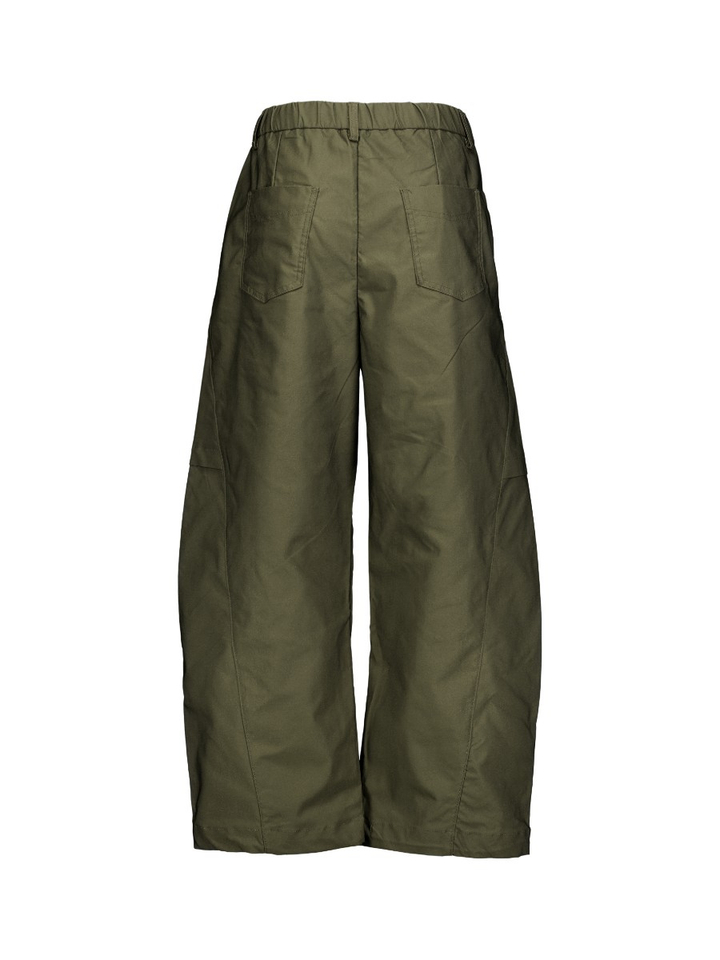 Midnight green barrel leg broek met elastische taille Thelma Withblack