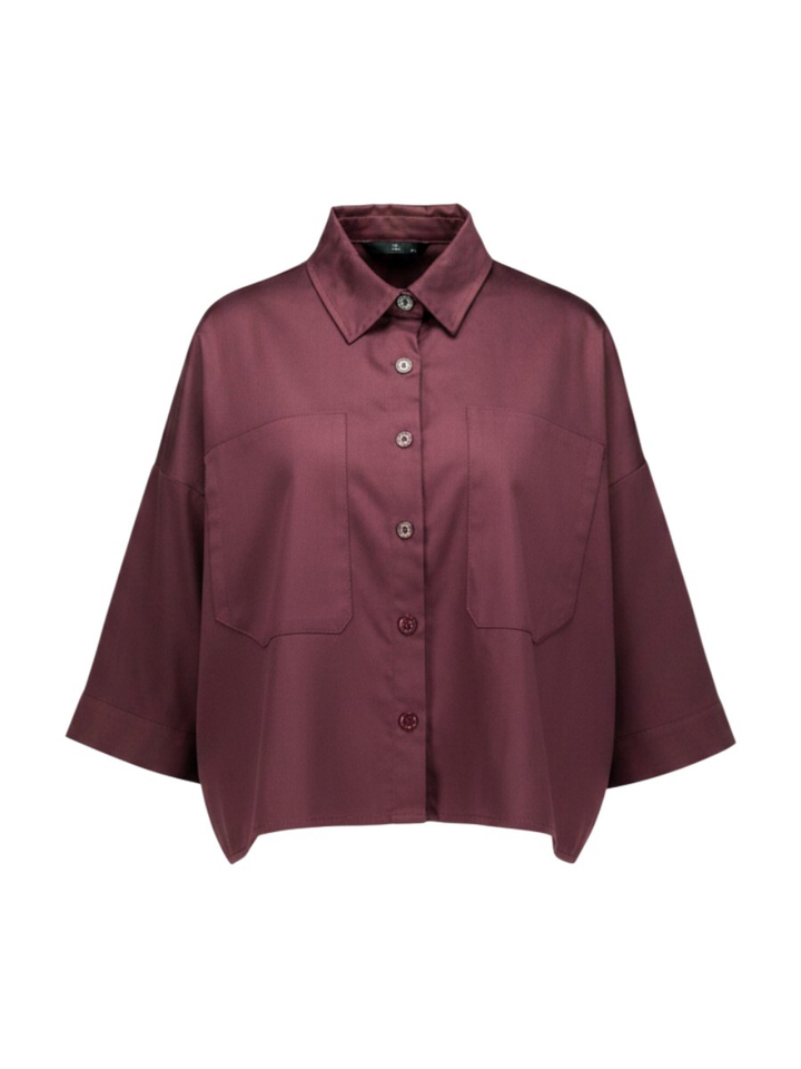 Bordeaux blouse Madison Bat Shirt Withblack 