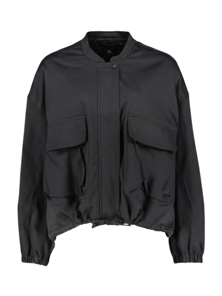 Zwarte korte jas met zakken Madison Withblack