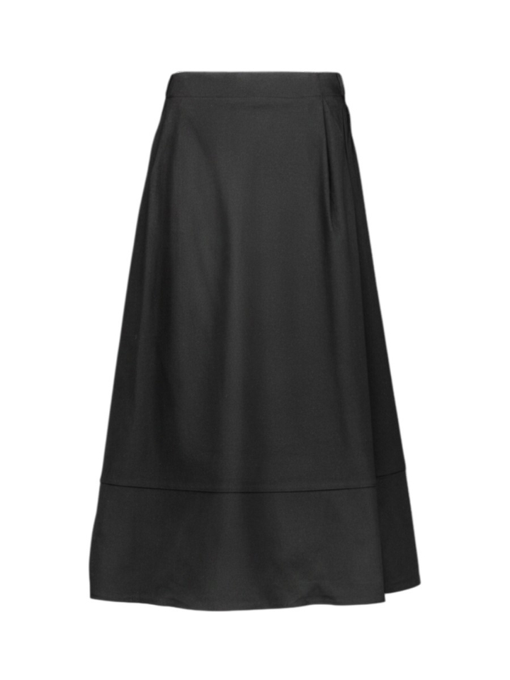 Donkerblauwe A-lijn rok Madison Maxi Skirt Withblack 
