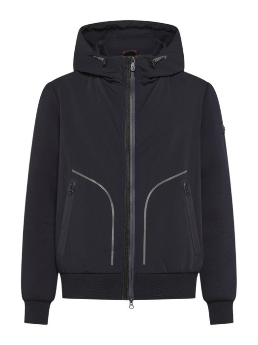 Donkerblauwe jas met kap Peuterey