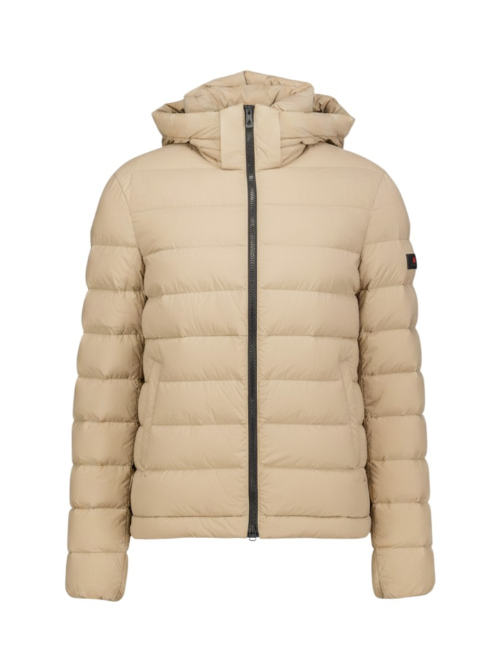 Beige puffer jas met capuchon Peuterey