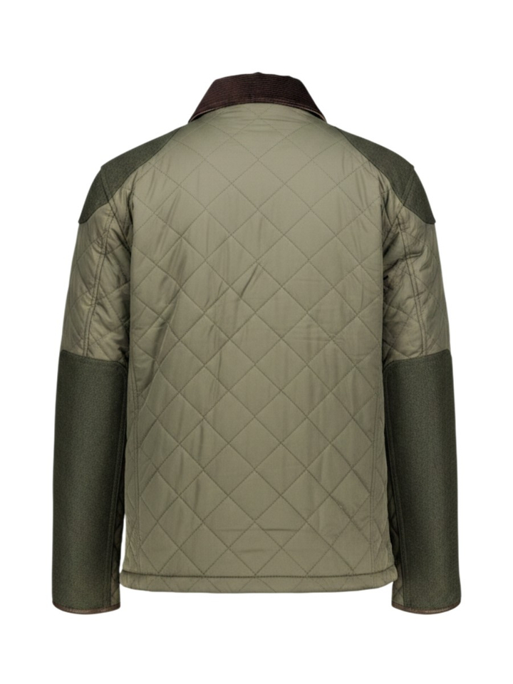 Groene jas met bruine ribfluwelen kraag Hackett