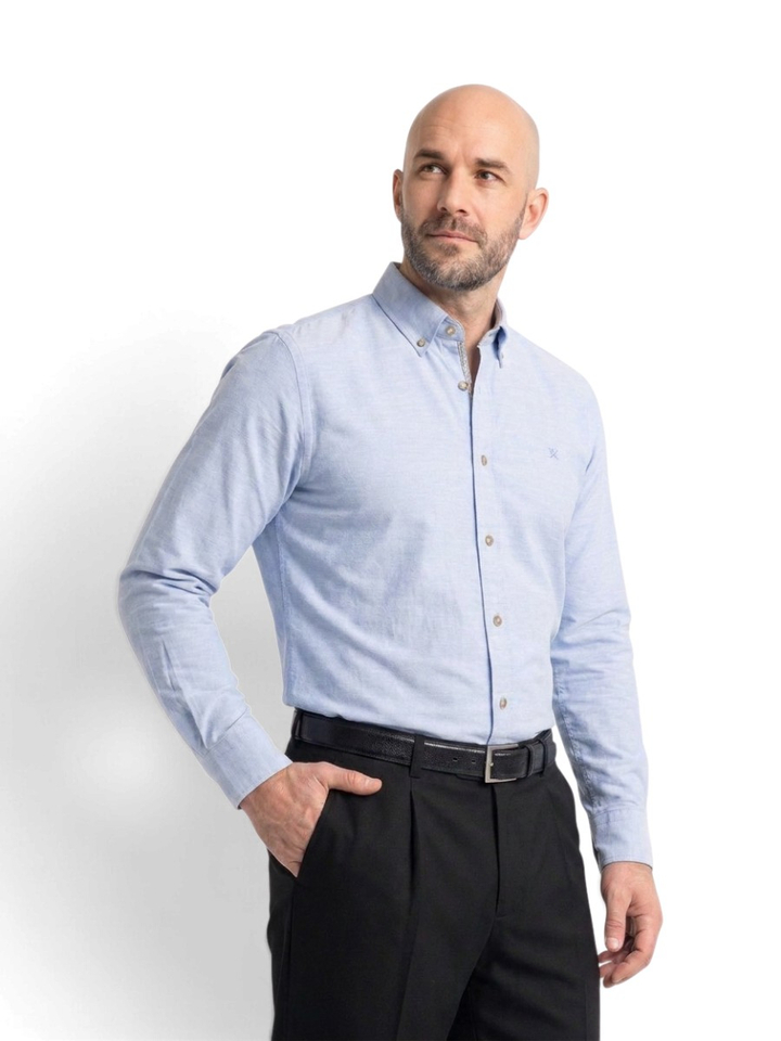 Lichtblauw hemd Tailored Fit Hackett