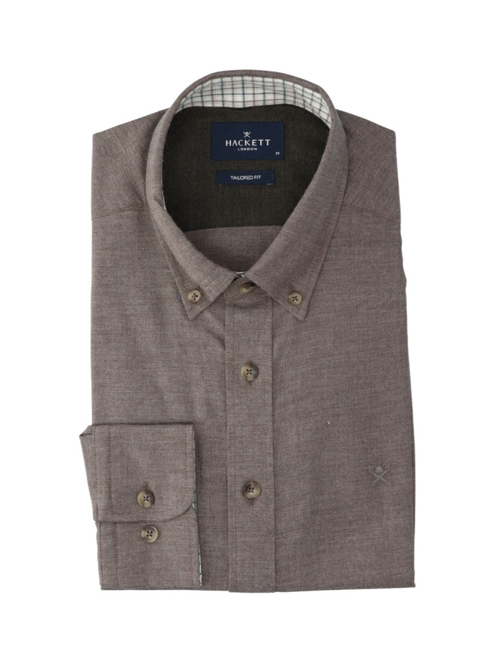 Beige slim fit hemd Hackett