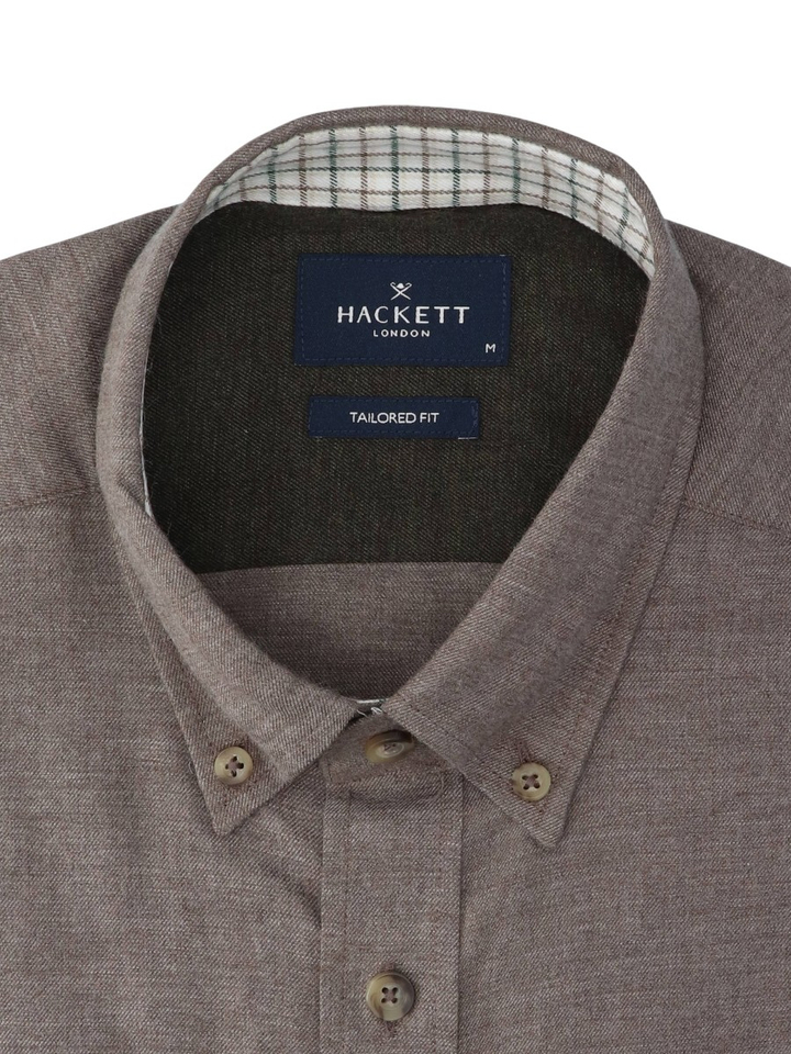 Beige slim fit hemd Hackett