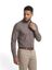 Beige slim fit hemd Hackett