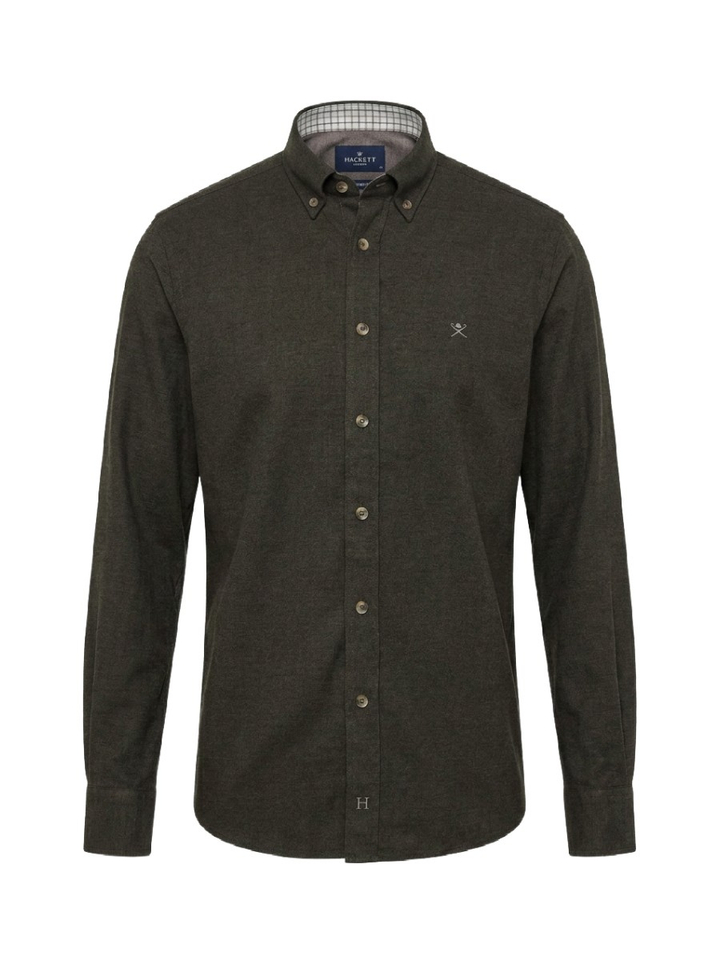Donkergroen hemd (tailored fit) Hackett