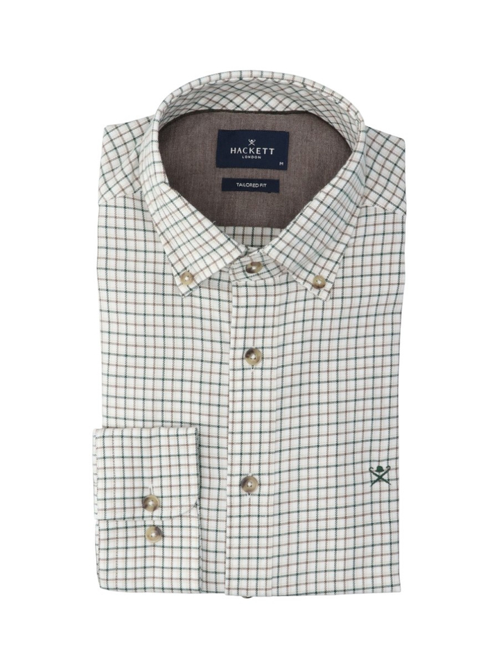 Groen geruit hemd Hackett