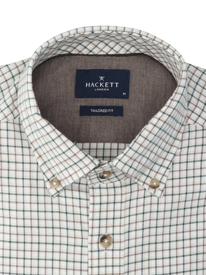 Groen geruit hemd Hackett