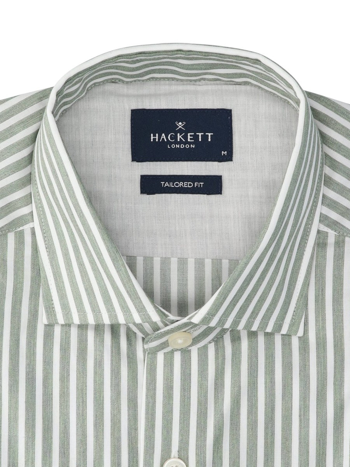Groen gestreept hemd Hackett 
