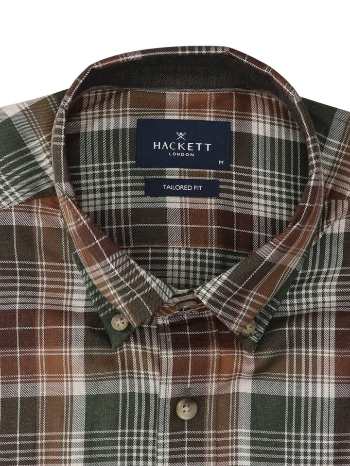 Groen geruit hemd Hackett 