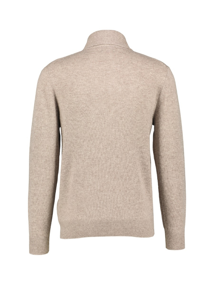 Beige wollen trui met kraag Hackett