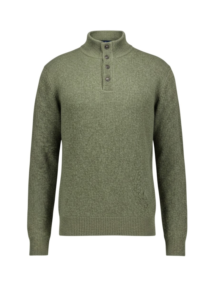 Kaki groene wollen trui Hackett