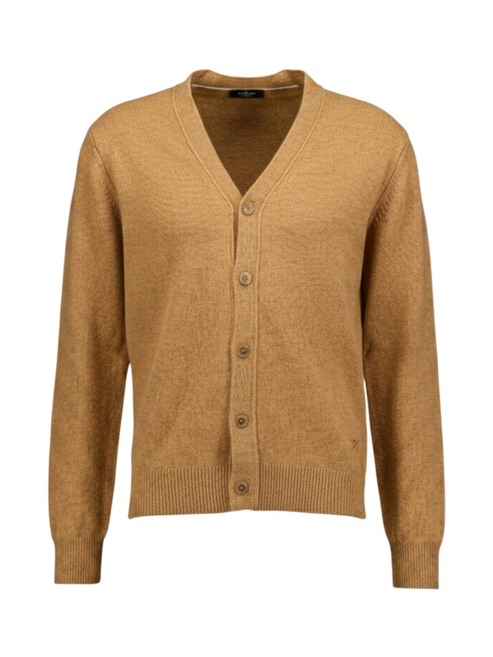 Beige wollen cardigan met knopen