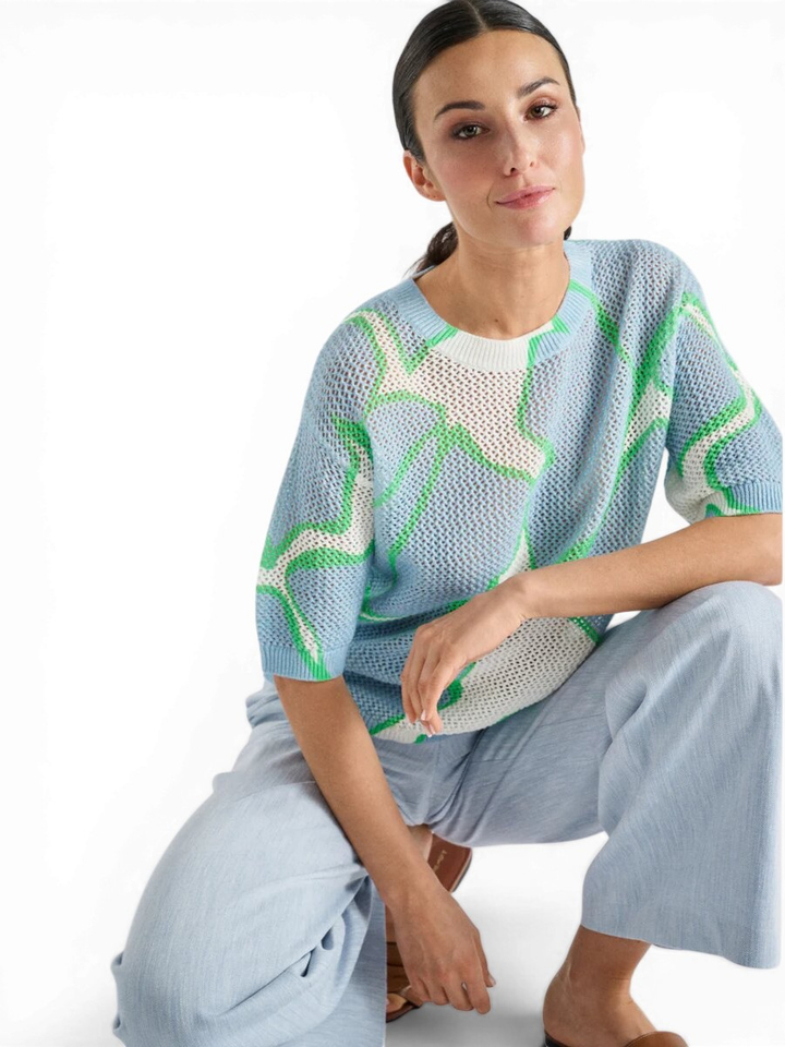 Multicolor gebreide trui Marie Mero