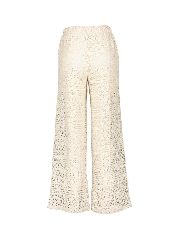 Beige broek in kant Vimerinda Vila 