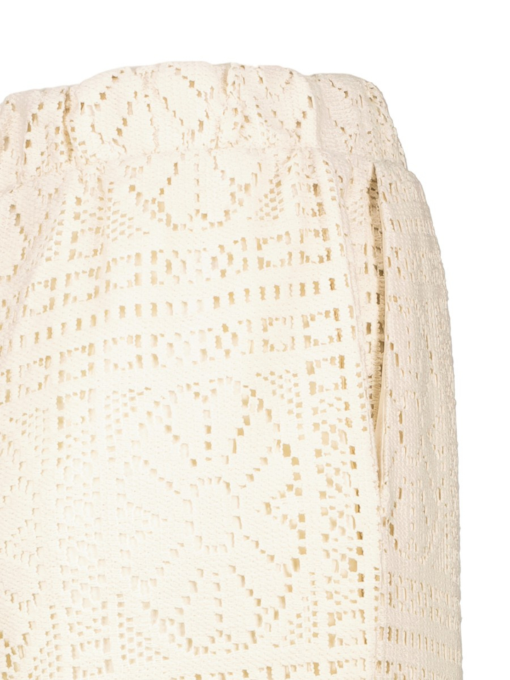 Beige broek in kant Vimerinda Vila 