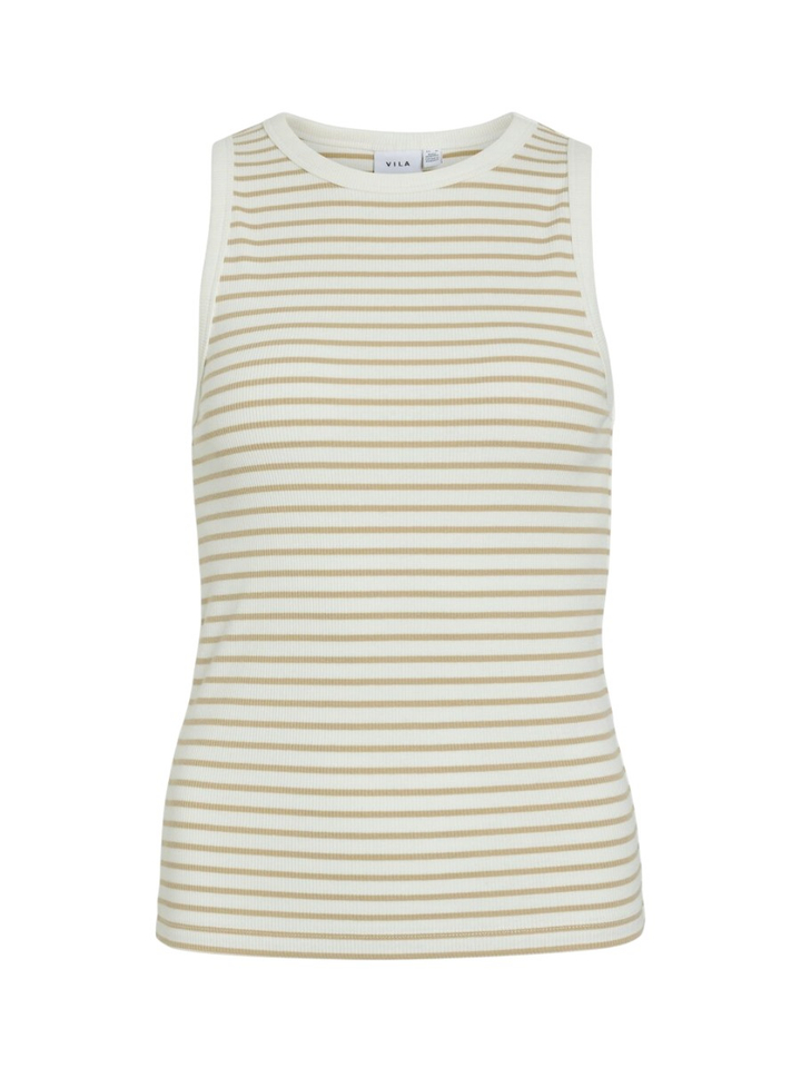 Beige gestreepte top Visola Vila 