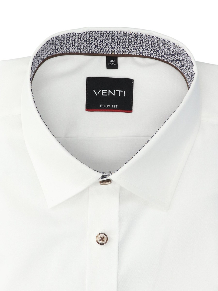 Wit katoenen hemd (regular fit) met lange mouwen Venti