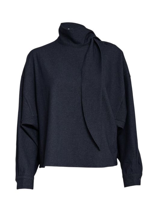 Donkerblauwe denim blouse Isella Minus