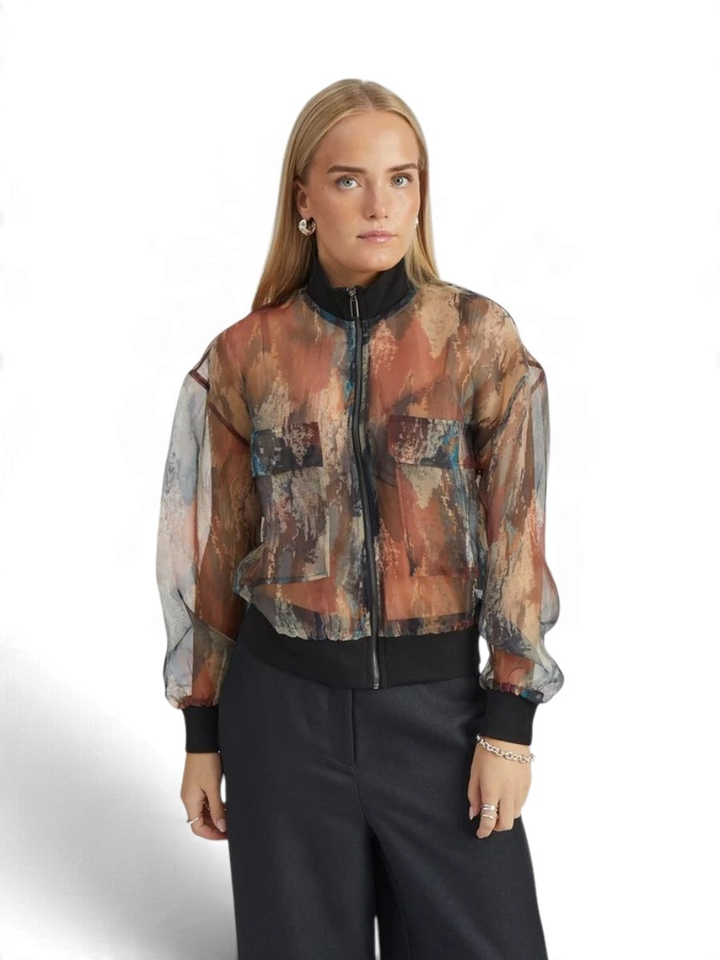 Transparante gilet met ritssluiting Sergio Jacket Peppercorn