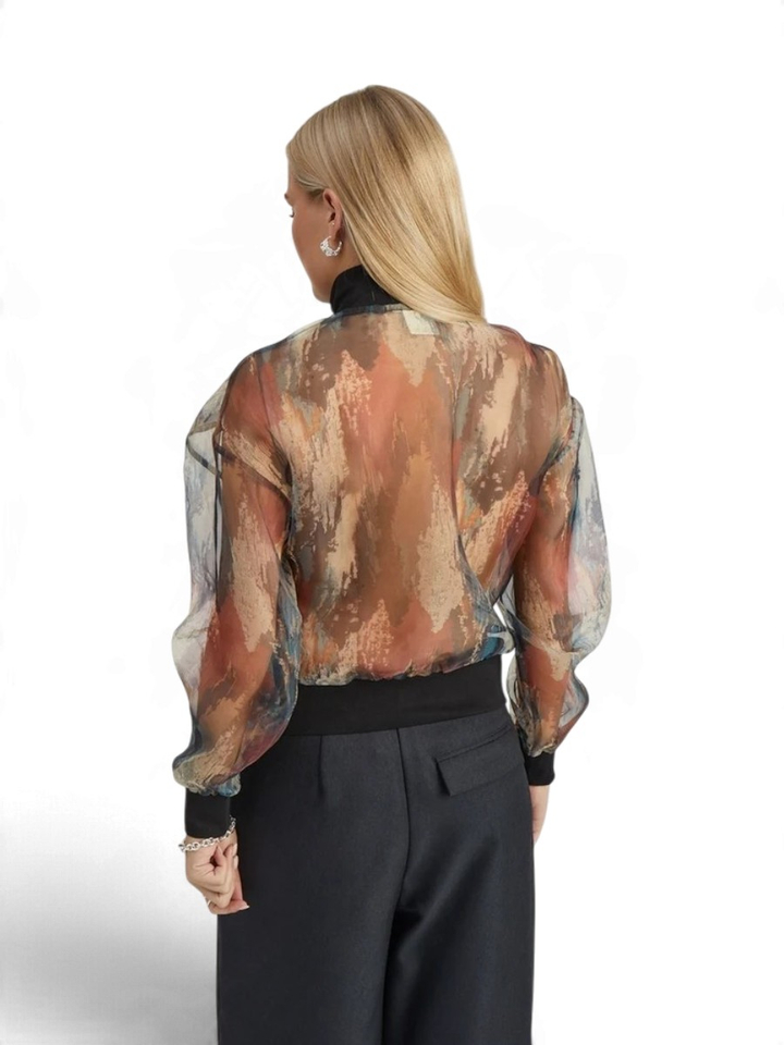 Transparante gilet met ritssluiting Sergio Jacket Peppercorn