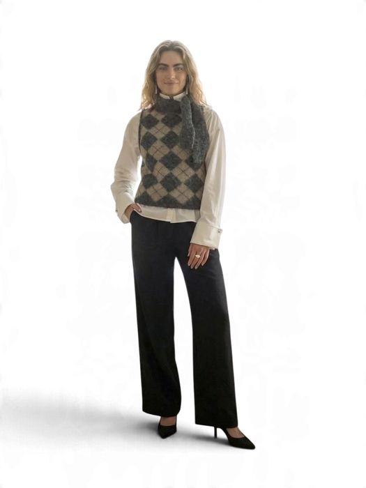 Zwarte wijde broek met plooien TOSCA Peppercorn