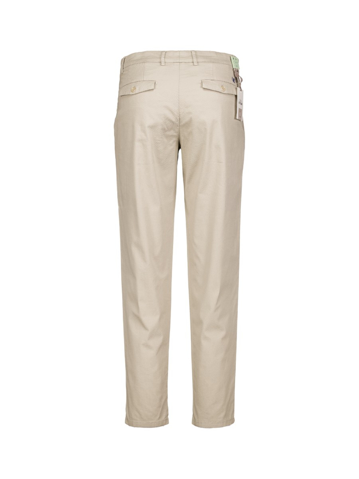 Beige chino met bandplooi Atelier Noterman 