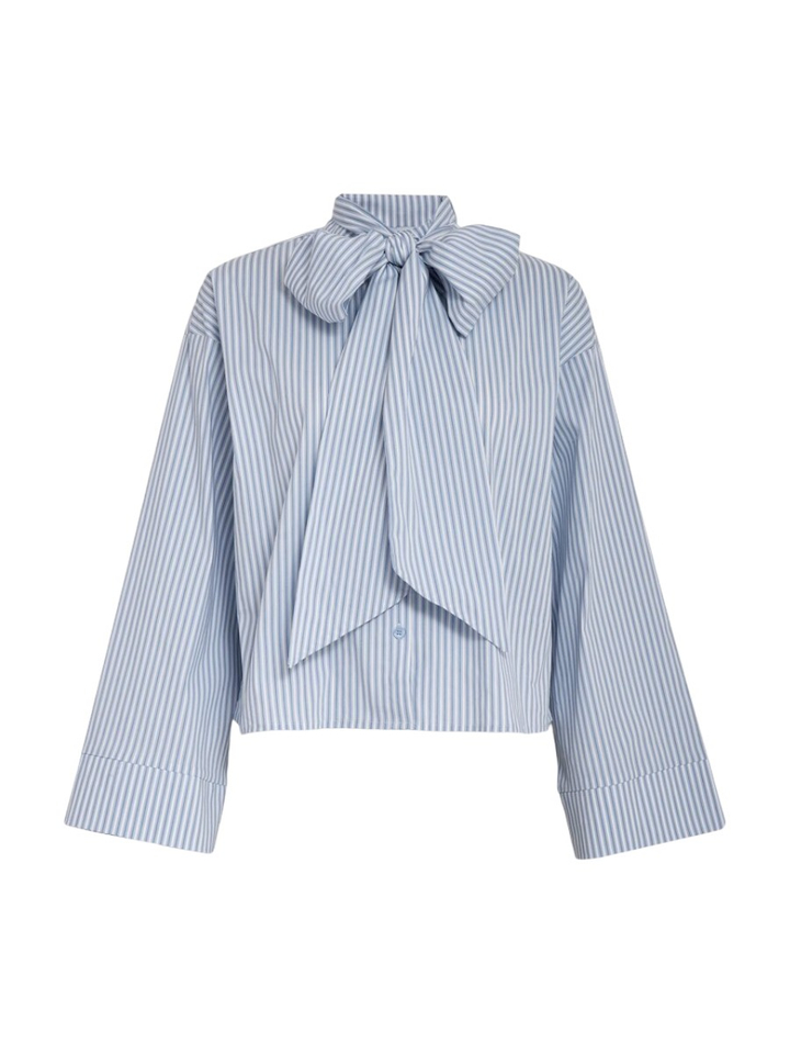 Blauwe gestreepte blouse Sky Minus 